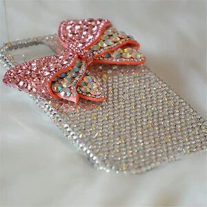 Max-ABC Compatible with Samsung Galaxy Note 10 Glitter Case,3D Diamond Cute Bow Crystal Rhinestone Women Girls Rainbow Shiny Sparkle Bling Glitter Protective Phone Case Cover