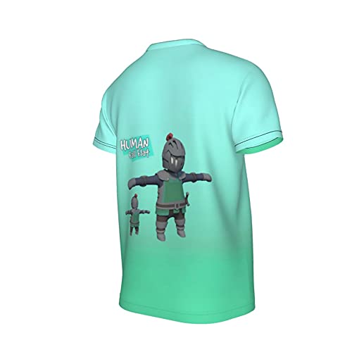 Teen Boys and Girls with Round Neck T-Shirt, 3D Print with Human Fall Flat for Teengers,Boys,Girls.3-X-Small