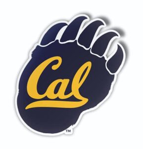 nudge nudge printing university of california berkeley sticker golden bears paw and cal footprint logo car decal heavy-duty officially licensed ncaa vinyl for bumpers, window, laptops, or coolers