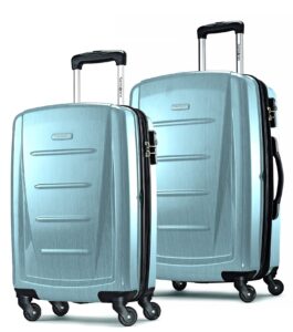 samsonite winfield 2 hardside expandable luggage with spinner wheels (ice blue, 2-piece set (20/28))