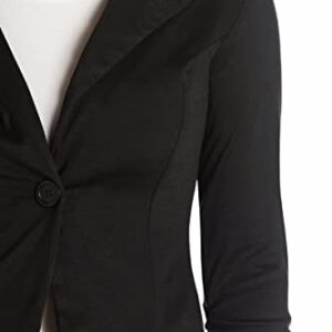 Women's Casual Work Office Blazer Jacket JK1131 SLPBLK M