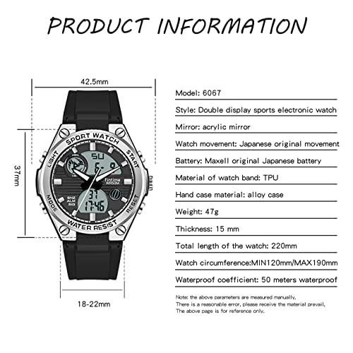 findtime Womens Digital Watch Sport Waterproof Watch Analog Military Tactical Watches LED Backlight Alarm Stopwatch Wrist Watches