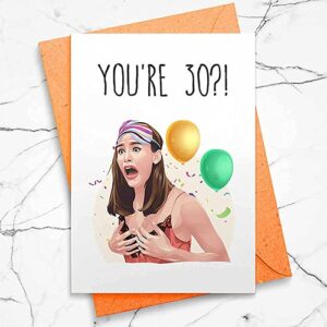 13 going on 30-30th birthday card, gift for best friend, personalized birthday card, dirty thirty, thirty flirty and thriving, for her [00060]