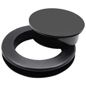 zxuezheng 1 pieces 2 inch silicone umbrella hole ring plug and cap set for glass outdoors patio table deck yard (silicone,black)