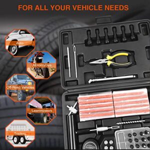 AUTOWN Tire Repair Kit, 102 Pcs Heavy Duty Tire Plug Kit for Car, Universal Tire Patch kit to Fix Punctures and Plug Flats, tire Repair Plugs Truck, RV, ATV, Tractor, Trailer