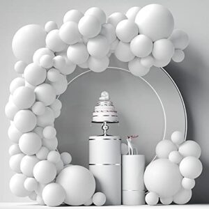 white balloons 84 pcs white balloons garland arch kit 5 inch +12 inch +18 inch pastel white balloons happy birthday balloons baby shower decorations wedding balloons