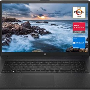 HP Newest 17 Laptop, 17.3" HD+ Screen, AMD Athlon Gold 3150U Processor, 8GB DDR4 RAM, 512GB PCIe SSD, Wi-Fi, Webcam, Bluetooth, HDMI, Windows 11 Home, Black