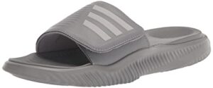 adidas unisex alphabounce 2.0 slides sandal, grey/grey/grey, 9 us women