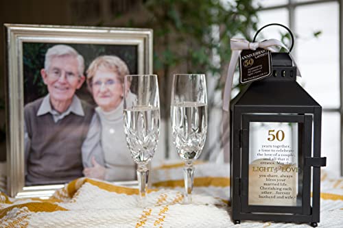 Celebrating 50 Years Together - 50th Wedding Anniversary Lantern - Golden Anniversary Keepsake