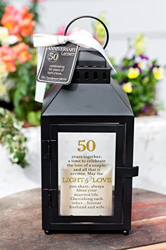 Celebrating 50 Years Together - 50th Wedding Anniversary Lantern - Golden Anniversary Keepsake