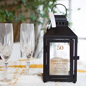 Celebrating 50 Years Together - 50th Wedding Anniversary Lantern - Golden Anniversary Keepsake