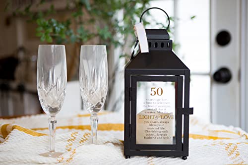 Celebrating 50 Years Together - 50th Wedding Anniversary Lantern - Golden Anniversary Keepsake