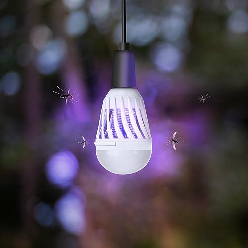 Feit Electric LED Bug Zapper Light Bulb - 2 in 1 UV Light attracts and zaps Mosquitoes and Other Annoying pests | Keeps Bugs Away