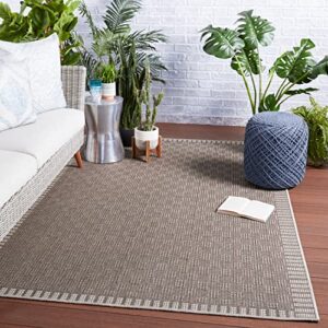 jaipur living vibe iti 2'x3' area rug, coastal taupe for outdoor spaces