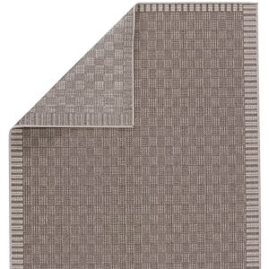 Jaipur Living Vibe Iti 2'X3' Area Rug, Coastal Taupe for Outdoor Spaces