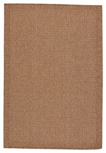 jaipur living vibe maeva 2'x3' area rug, coastal light brown for outdoor spaces