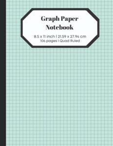 graph paper notebook 8.5 x 11: gridded notebook with graphing paper for math and engineering students and teachers (gifts for math lovers)