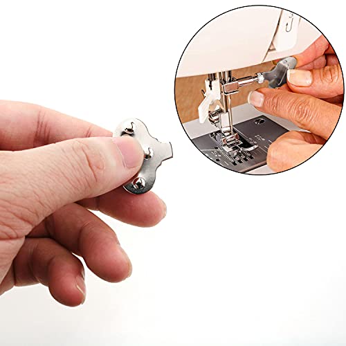 ZZHXSM 2 Pcs Needle Plate Screwdriver Sewing Machine Repairing Tool Compatible with Brother BM/GS/PE/NV/SE/XR, Janome, Babylock, Singer, etc. 30x23x1mm