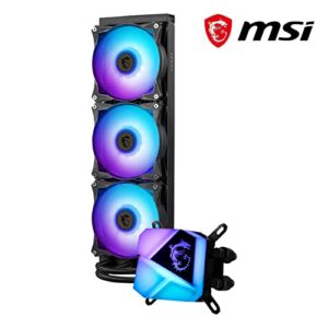 MSI MAG CoreLiquid C360 - AIO ARGB CPU Liquid Cooler - 360mm Radiator - LGA 1700 Ready - Triple 120mm ARGB PWM Fans ,Black