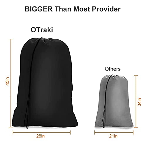 OTraki 4 Set Laundry Bags 2 Pack 28 x 45 inch and 2 Pack 24 x 35 inch Heavy Duty Large Drawstring Mesh Washing Bag for Dirty Clothes Home College Dorm Travel Use