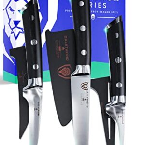 Dalstrong Fruit & Vegetable Paring Knife Set - 3 Piece - Gladiator Series Elite - Forged German High-Carbon Steel - Sheaths Included - Carving and Detail Knives Set - Kitchen Knife - NSF Certified