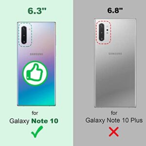 Shields Up for Galaxy Note 10 Case, Samsung Note 10 Case, Minimalist Wallet Case with Card Holder [3 Cards] & Ring Stand, [Drop Protection] Slim Protective Cover for Samsung Galaxy Note 10 - Clear