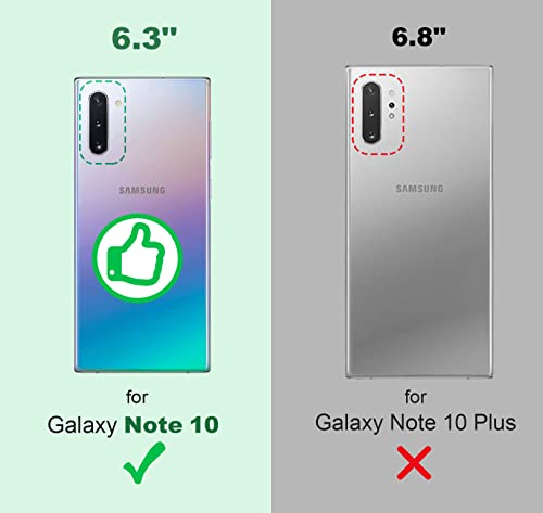 Shields Up for Galaxy Note 10 Case, Samsung Note 10 Case, Minimalist Wallet Case with Card Holder [3 Cards] & Ring Stand, [Drop Protection] Slim Protective Cover for Samsung Galaxy Note 10 - Clear