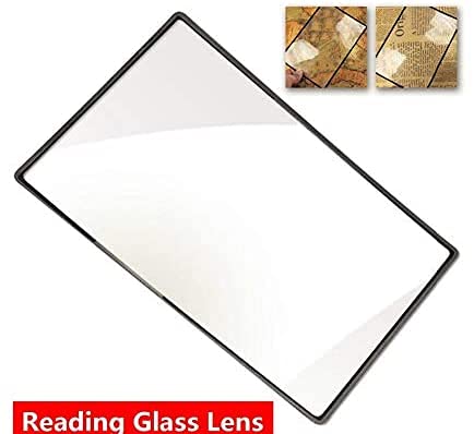 RZJZGZ 3X Premium Magnification Full Page Magnifier Fresnel Lenses Ideal for Reading Small Prints & Low Vision Seniors (2Pack)