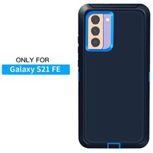 AICase Case for Samsung Galaxy S21 FE, Drop Protection Full Body Rugged Heavy Duty Case, Shockproof/Drop/Dust Proof Military Grade Protective Durable Phone Cover for Galaxy S21 FE 5G Navy Blue