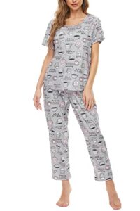 moyee womens pajamas set sleepwear casual tops and lounge pants soft sleeping pjs set with pockets