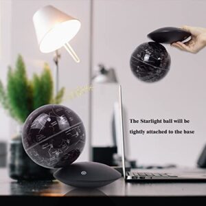 HCNT Levitating Light Globe Magnetic Floating Night Light Constellation Ball Unique Levitation Bedside Star Globe Table Lamp Creative LED Starlight Ball with UFO Base for Office Bedroom Home Decor