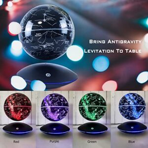 HCNT Levitating Light Globe Magnetic Floating Night Light Constellation Ball Unique Levitation Bedside Star Globe Table Lamp Creative LED Starlight Ball with UFO Base for Office Bedroom Home Decor