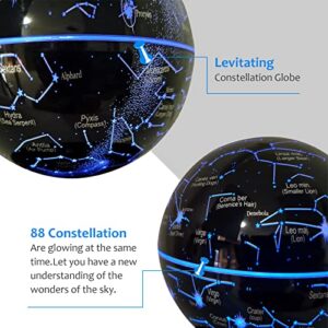 HCNT Levitating Light Globe Magnetic Floating Night Light Constellation Ball Unique Levitation Bedside Star Globe Table Lamp Creative LED Starlight Ball with UFO Base for Office Bedroom Home Decor