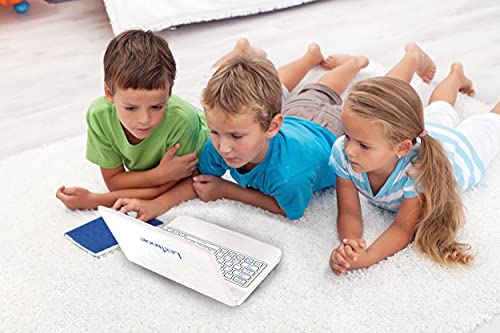 LEXiBOOK JC598i13 Educational and Bilingual Laptop Arabic/English-Toy for Child Kid (Boys & Girls) 124 Activities, Learn Play Games and Music-White/Blue