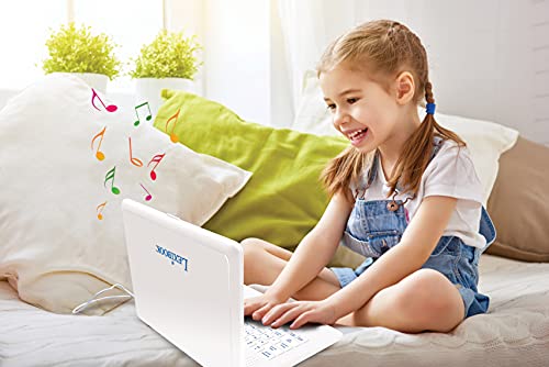 LEXiBOOK JC598i13 Educational and Bilingual Laptop Arabic/English-Toy for Child Kid (Boys & Girls) 124 Activities, Learn Play Games and Music-White/Blue