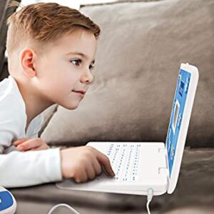 LEXiBOOK JC598i13 Educational and Bilingual Laptop Arabic/English-Toy for Child Kid (Boys & Girls) 124 Activities, Learn Play Games and Music-White/Blue