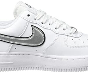 Nike Womens WMNS Air Force 1 Low DD1523 100 White/Metallic Silver - Size 8W