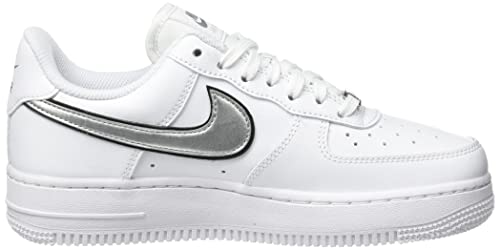 Nike Womens WMNS Air Force 1 Low DD1523 100 White/Metallic Silver - Size 8W