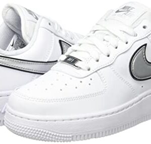 Nike Womens WMNS Air Force 1 Low DD1523 100 White/Metallic Silver - Size 8W