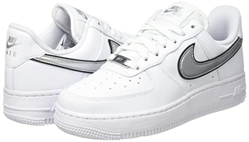 Nike Womens WMNS Air Force 1 Low DD1523 100 White/Metallic Silver - Size 8W