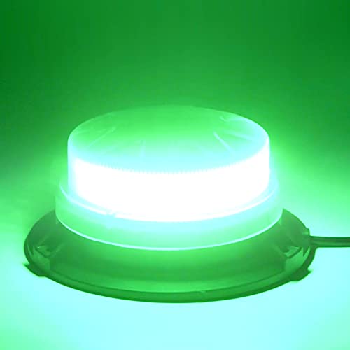 AUXMOTEC Green Led Emergency Strobe Beacon Lights with Magnetic Mount and 8 Flash Models Warning Safety Flashing Rooftop Signal Lamps for Vehicles Forklift Truck Tractor Golf (24-LED 12V-24V)