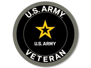 magnetic round u.s army veteran magnet (united states soldier logo insignia official mag for cars, trucks (4 inch) u.s. army licensed