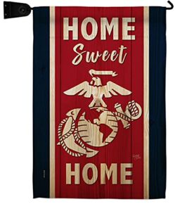 home sweet marine corps garden flag - set mailbox hanger armed forces usmc semper fi united state american military veteran retire official - house banner small yard gift double-sided 13 x 18.5