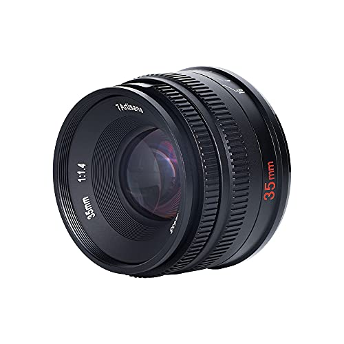 7artisans 35mm F1.4 Mark II APS-C Manual Focus Fixed Lens Large Aperture Compatible with Olympus and Panasonic MFT M4/3 Mount Cameras