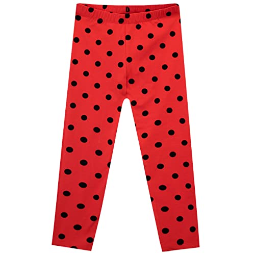 Miraculous Girls' Ladybug Top and Leggings Set 2 Piece Superhero Outfit for Kids Grey Size 6