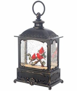 cardinals rectangular snow lantern