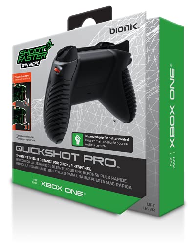 Bionik Quickshot Pro for Xbox One: Custom Grip and Dual Trigger Locks for Faster Shots and Improved Gameplay- BNK-9076 - Xbox One