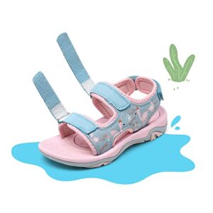 DREAM PAIRS Boys Girls SDAS226K Fashion Athletic Summer Sports Sandals Pink/Blue/Flamingo Size 12 Little Kid