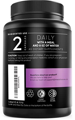 10-in-1 Melatonin Capsules - 6mg Melatonin Natural Sleep Aid with L Theanine, 5 HTP, GABA, Valerian Root, Chamomile, Vitamin B6, Magnesium for Sleep Support - Sleep Supplement (Pack of 1)