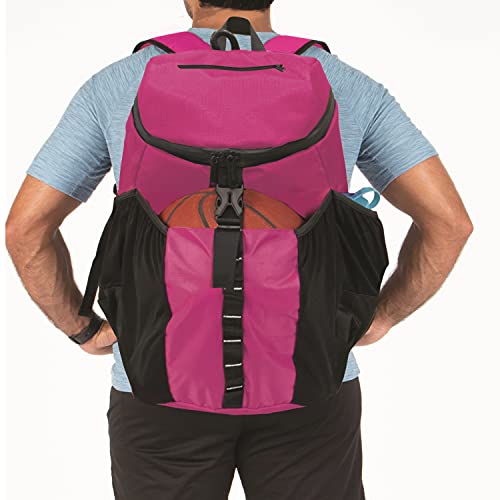 Athletico Basketball Bag - Large Basketball Backpack for Men & Women - Volleyball And Soccer (Pink)